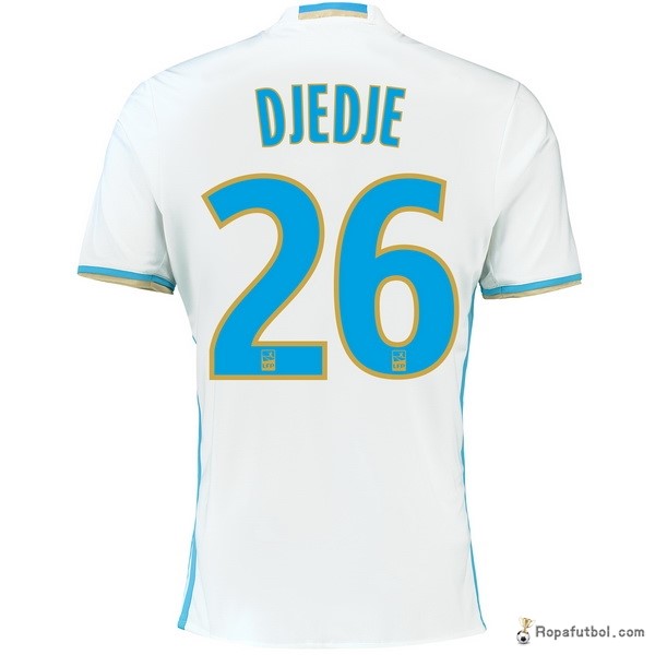 Camiseta Marsella Replica Primera Ropa Djedje 2016/17 Blanco